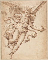 A+ 010
<br/>
Engel, vliegend, met kroon en palmtak
<br/>
<em>Innocenzo da Imola (1490/94-1550) - kopie naar</em>